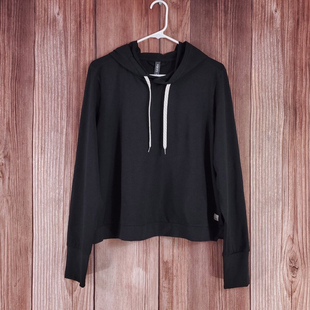 Vuori Black Hoodie with White Drawstrings - Picture 2 of 12